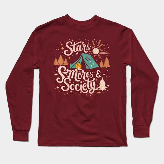 Stars & S'mores Society Long Sleeve T-Shirt by Tees For UR DAY